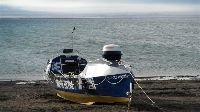 The Ice Boat in its winter resting place