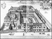 Loggan's view of Corpus Christi, 1675