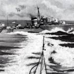 HMS Laforey at the bombarding of the Anzio beachead Italy 1944