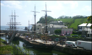 Charlestown Harbour houses the old and the new as the Earl is given a face lift for television