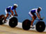 Velodrome cyclists