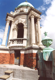 the dome and turret on the roof of the Tech