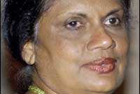 Arlywydd Sri Lanca - Chandrika Kumaratunga