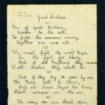 this is an extract from the poem Great britain written by billy foster aged 12 in 1939 at the Lincoln Memorial School Beragh, co Tyrone Northern Ireland. published with the permission of PRONI