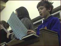 Declan singing