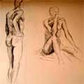 Example of Bobbie's life drawing work: a 5-minute pose