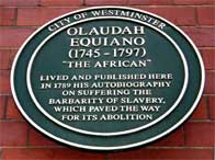 72 Riding House Street, Central London, where Equiano died