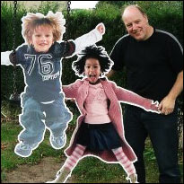 Image: Robert and his cardboard kids