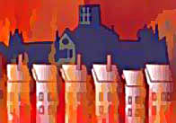 Illustration showing great fire