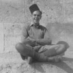 Sapper Alastair Wilkie wearing a fez, 16 November 1941, Egypt