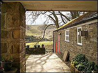 Blackton Grange porch.