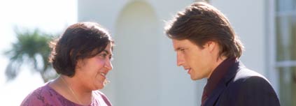 Gurinder Chadha on the set of Bride & Prejudice with Martin Henderson