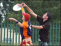 Ultimate Frisbee players - photo by Kristie Wilson