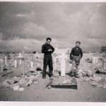 Another view of German graves at El Adem. Jock Gouhan and little Jock Graham in the foreground
