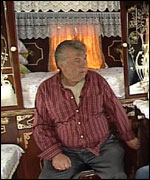Frank Ball in his vardo