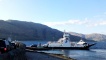 The Corran ferry arrives at Ardgour on the Ardnamurchan Peninsula.