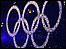 Olympic rings during Beijing's opening ceremony