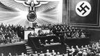 Hitler giving his 'Last Appeal to Reason' speech to the German Reichstag at the Kroll Opera House in Berlin, 19 July 1940.