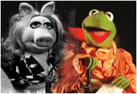 Miss Piggy and Kermit