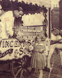 Girl buying ice cream