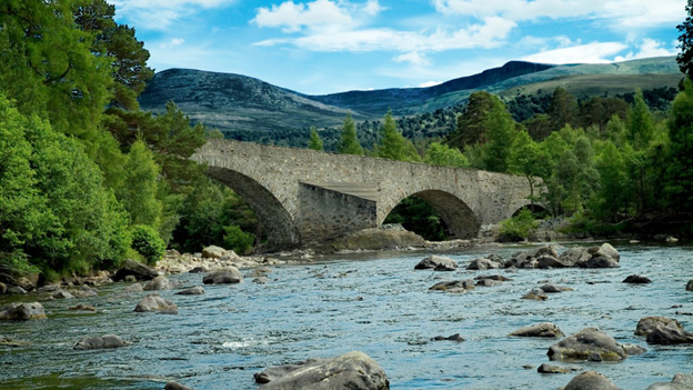 Stone bridge near Braemar in Aberdeenshire.
