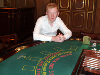Rob at one of the casino gaming tables