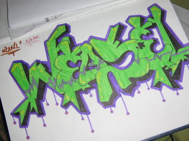 'Weasel' graff piece
