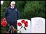Ian looking at the war graves in Carlisle Cemetery