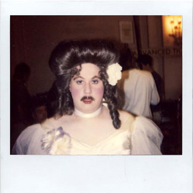 Matt Lucas make-up polaroid