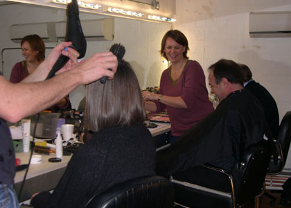 Mary, Bill and Brian in make up