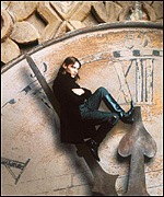 Gormenghast character on clock