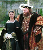 Actors as Henry VIII of England and Anne Boleyn, his second wife
