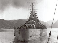 'Tirpitz' at anchor in Norway