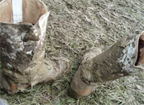 My cowboy boots after 27 hours and numerous miles to and from Bar at Glasto.
