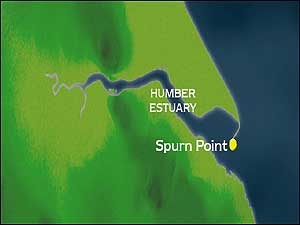 Spurn Point map