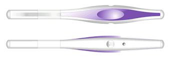Front and side views of the Baton