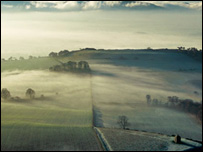 Misty morning on Roseberry