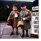 some young evacuees in war-time Britain