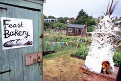 Image: The Feast Bakery and allotment. Photograph by Tim Mitchell