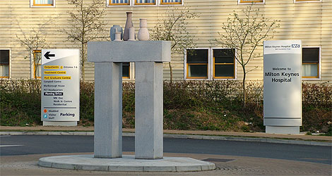 Sculpture at MK Hospital