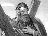St Andrew, one of the 12 Christian apostles, 65 AD