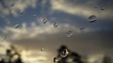 The raindrops...