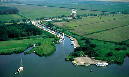 Aerial view of Horsey Mere