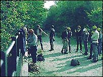 Abseiling in Miller's Dale (Pete Hawkins)