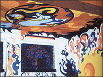 Art on the Mojo nightclub stage