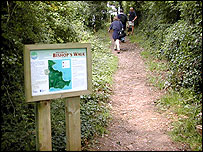 The start of the Bishop's Walk 