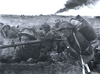 British machine gun post at Salerno, September 1943