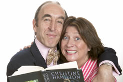 Michael Mears as Neil Hamilton and Caroline Quentin as Christine Hamilton in Life After Scandal by Robin Soans. Photograph by Manuel Harlan