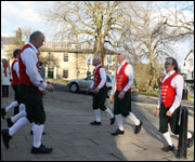 Claro Sword and Morris Men in Harrogate on Boxing Day.