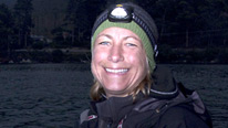 Dr Lucy Blue at night